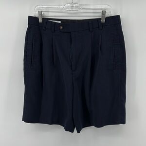 Cutter & Buck VTG High Waisted Navy Flat Front Shorts Size 34